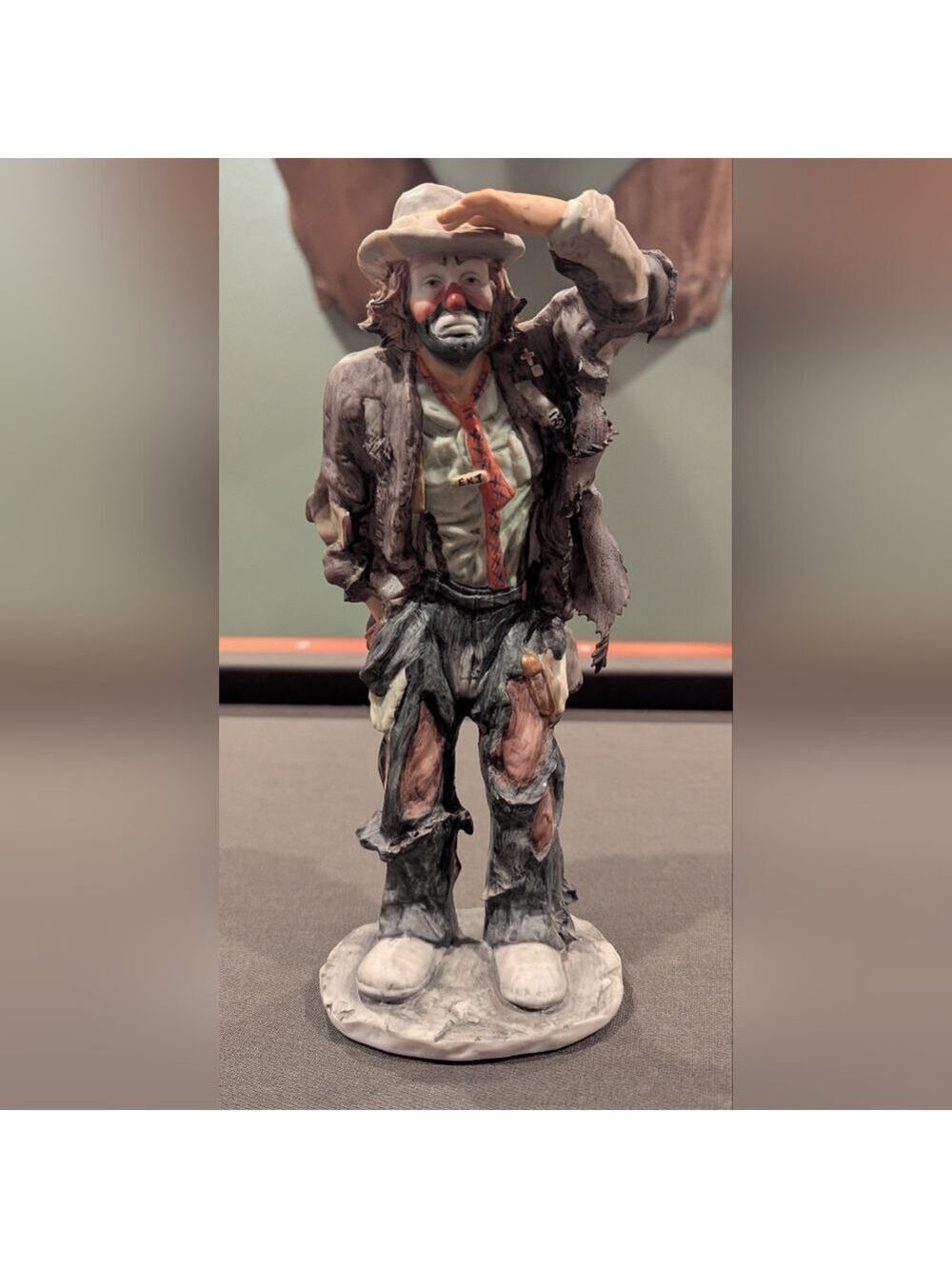 Vintage Emmett Kelly Jr Clown Figurine Flambro Limited Edition 3866/12000